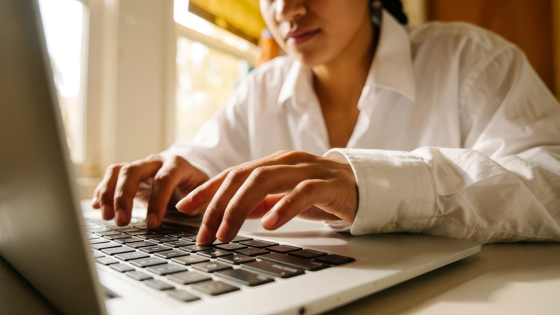 Person at laptop ai photography